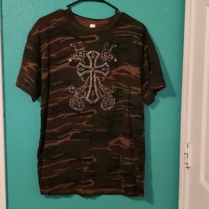 camo cross tshirt